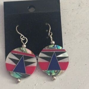 Geometric Multicolor Dangle Earrings